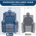 Fauteuil inclinable, Fauteuils à bascule avec massage et chauffage, Poches latérales et porte-gobelet
