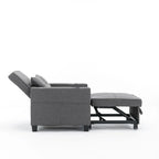 Fauteuil Lit Futon Convertible Fauteuil 3-en-1 Fauteuils Lits avec Ports USB