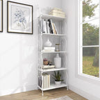 Étagère de Boulanger Pliable Haute à 5 Niveaux en Métal Décoratif pour Intérieur/Extérieur - Or ou Blanc - Roche River Decor