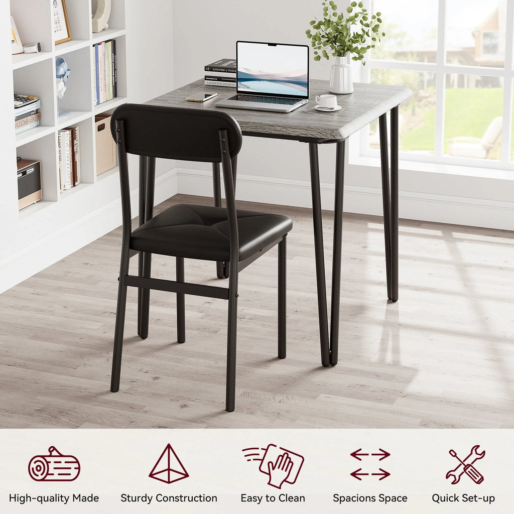 Ensemble table de cuisine et chaises pour salle à manger - 3 pièces