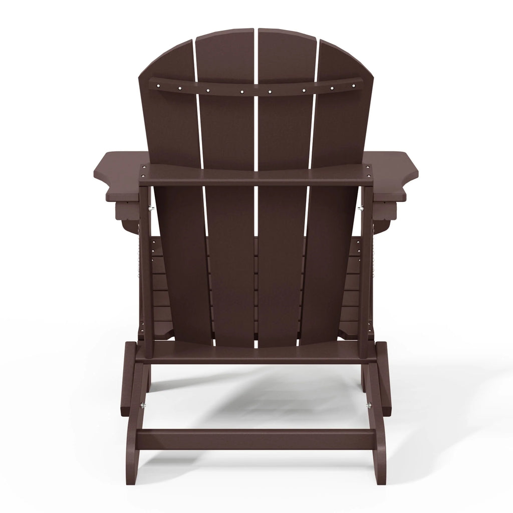Chaise Adirondack pliante d'extérieur tout temps Polytrends Laguna résistante à la décoloration pour patio