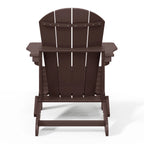 Chaise Adirondack pliante d'extérieur tout temps Polytrends Laguna résistante à la décoloration pour patio