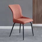 Chaises de salle à manger sans accoudoirs gris foncé industrielles