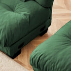 Canapé sectionnel d'angle en chenille avec oreillers lombaires