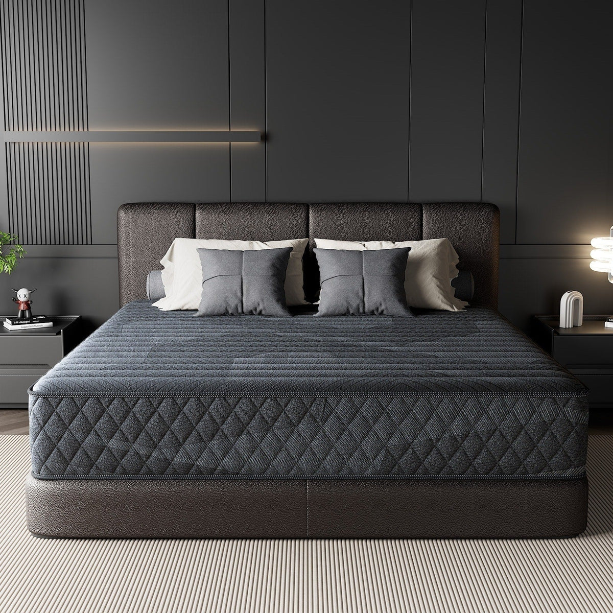 Matelas respirant rafraîchissant SweDrea Plush hybride en mousse à mémoire de forme 8/12 po avec certifications CertiPUR-US, SGS et OEKO-TEX