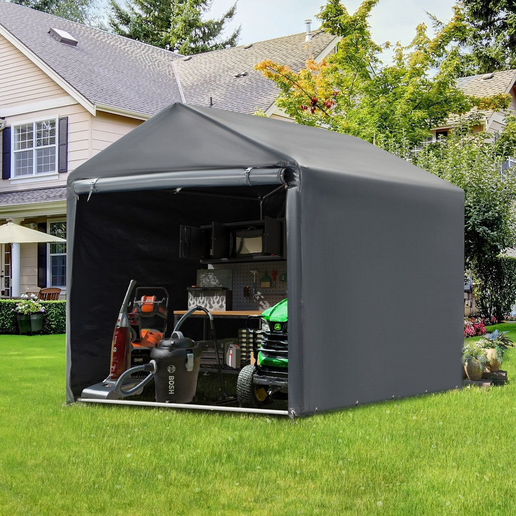 Abri de rangement extérieur et abri de voiture : abri portable pour vélos, motos et rangement de jardin