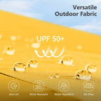 MAISON ARTS Parasol excentré rectangulaire de 4,5 m avec manivelle, parasol de marché double face d'extérieur avec lumières LED solaires et base incluse