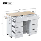 Îlot de cuisine de 53 po de largeur avec comptoir et tiroirs - S.O.