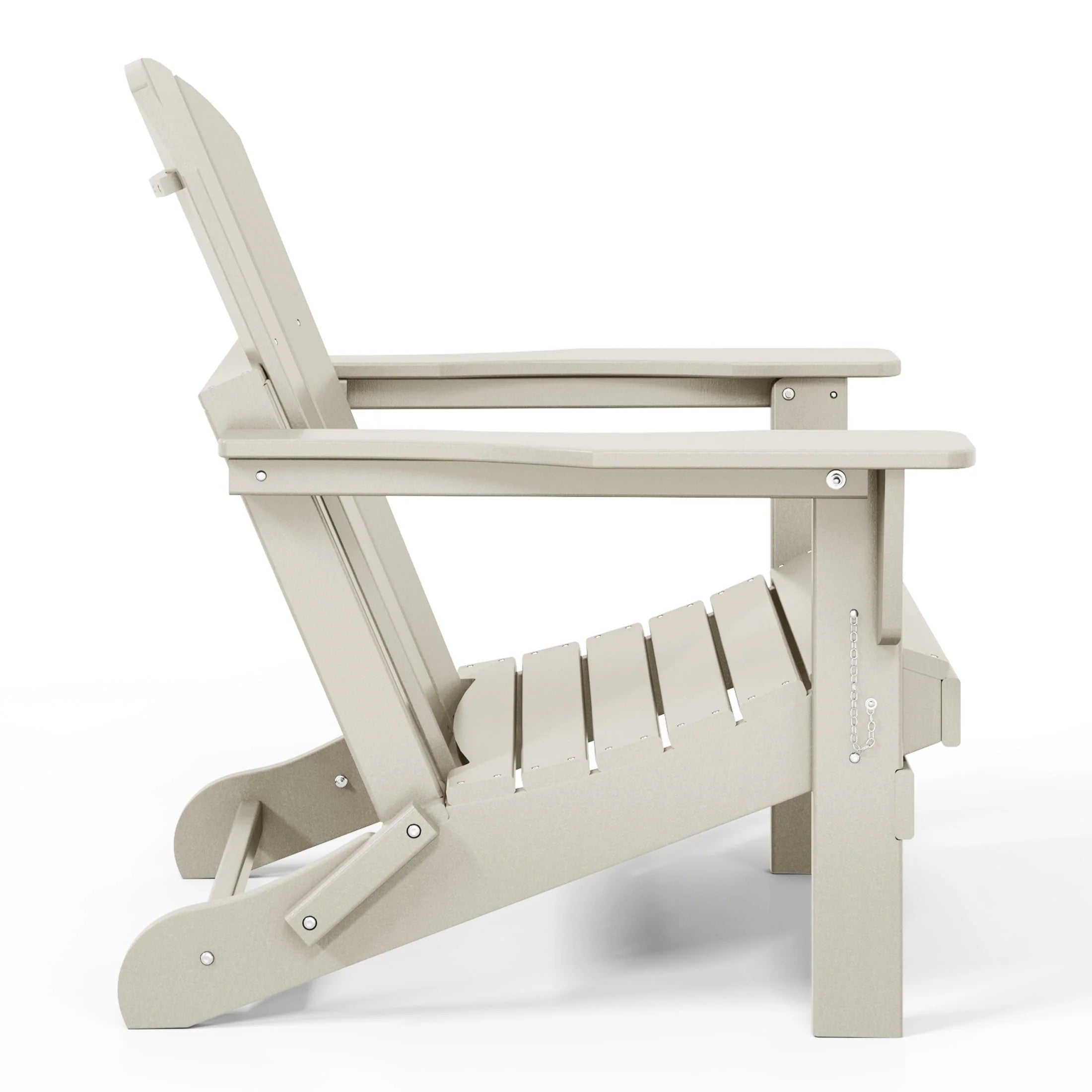 Chaise Adirondack pliante d'extérieur tout temps Polytrends Laguna résistante à la décoloration pour patio