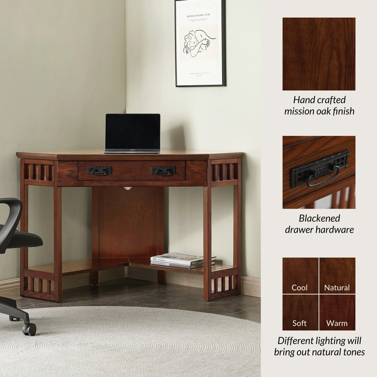 Bureau d'angle Leick Home Mission