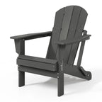 Chaise Adirondack pliante d'extérieur tout temps Polytrends Laguna résistante à la décoloration pour patio