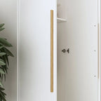 Armoire moderne autoportante en bois massif avec étagères de rangement