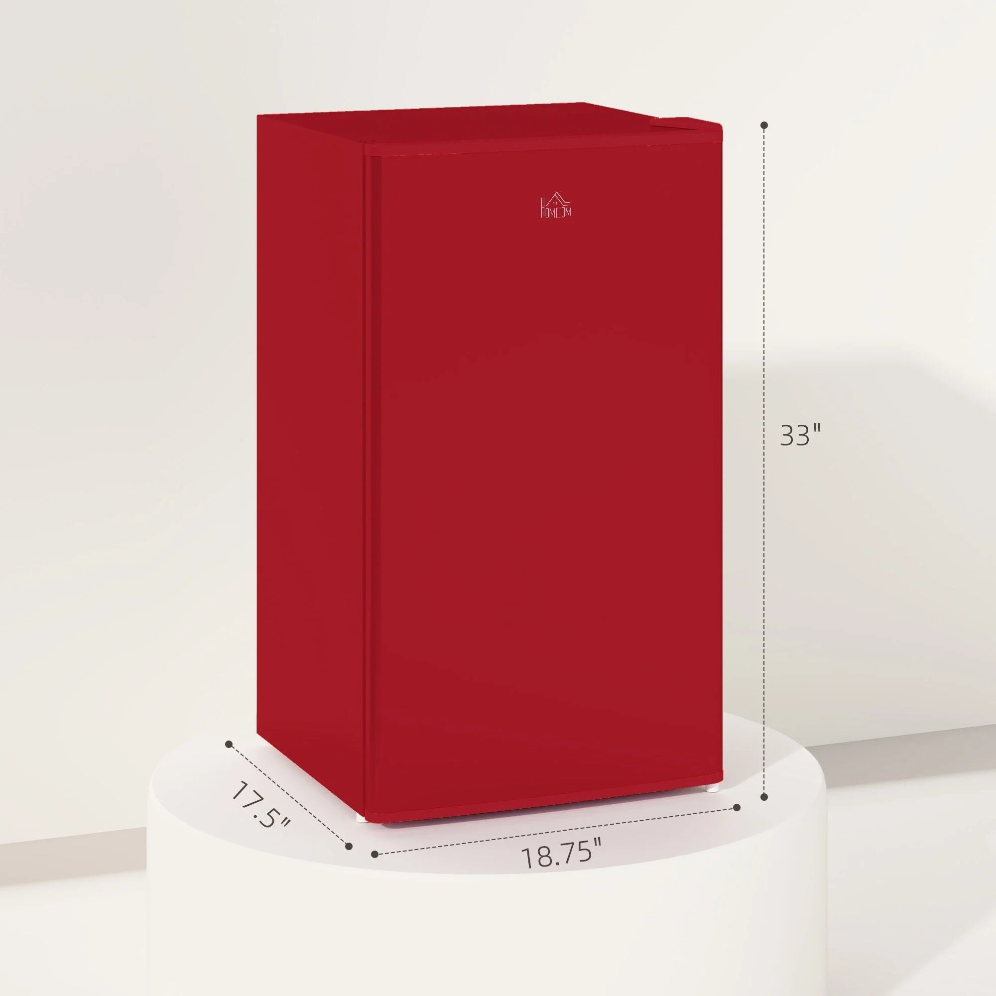 HOMCOM Mini-réfrigérateur de 90,6 L avec congélateur, Réfrigérateur compact à porte unique avec thermostat réglable pour chambre