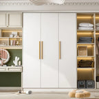 Armoire de rangement en bois avec 6 cubes de rangement et tringle à vêtements