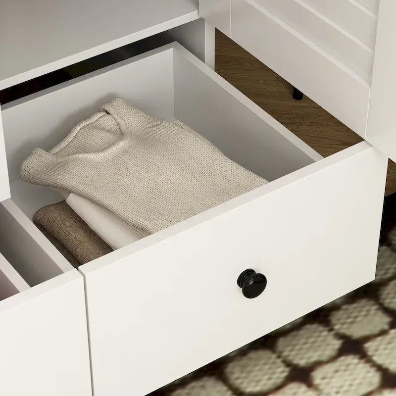 Armoire penderie placard 59L Grande armoire autonome blanche