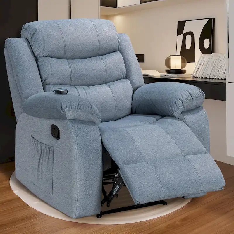 Fauteuil inclinable moelleux avec fonctions massage et chaleur