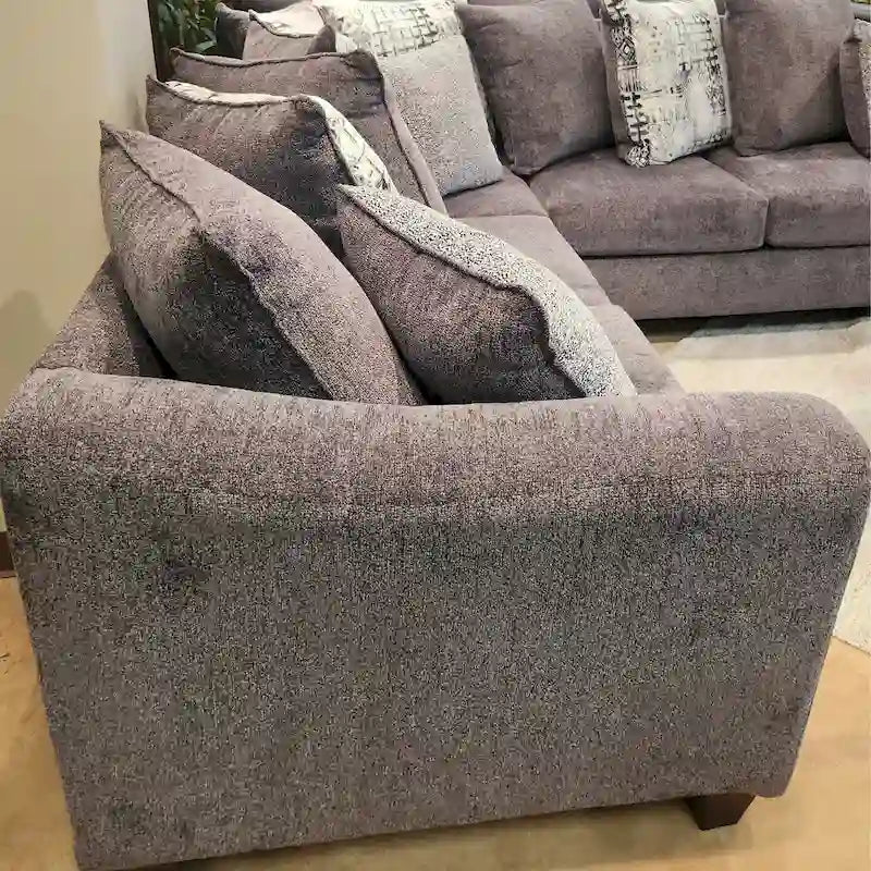 Ensemble de salon 2 pièces Roundhill Furniture Davoz, canapé et causeuse, Tori Slate