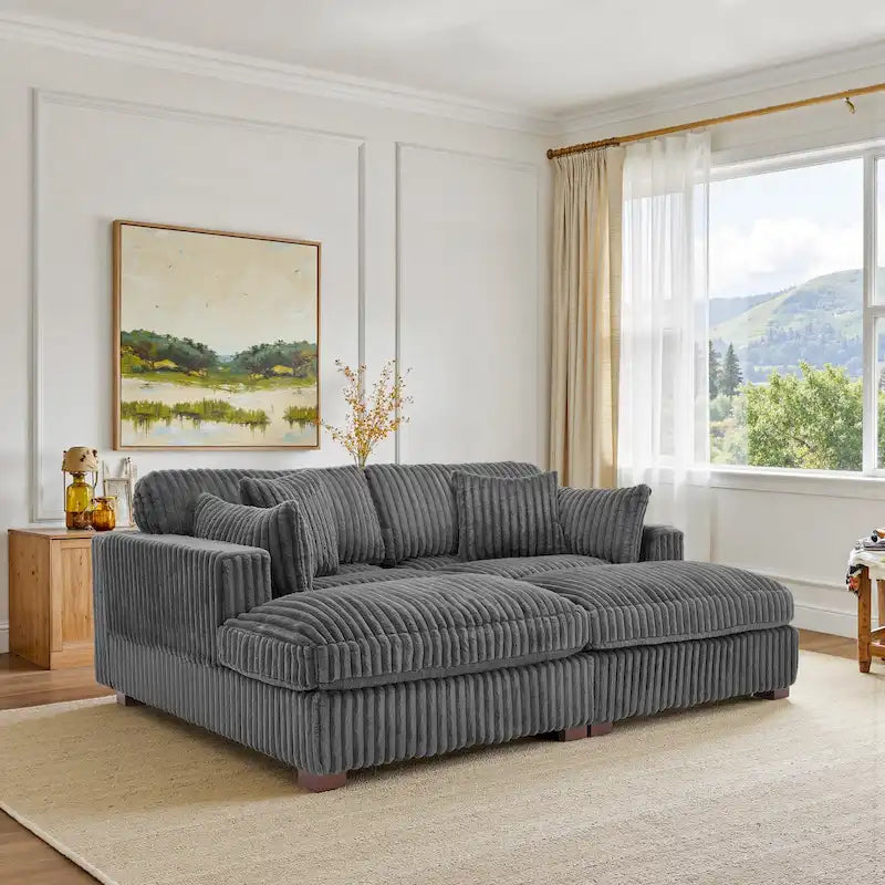 Canapé modulable en tissu pour salon et chambre à coucher