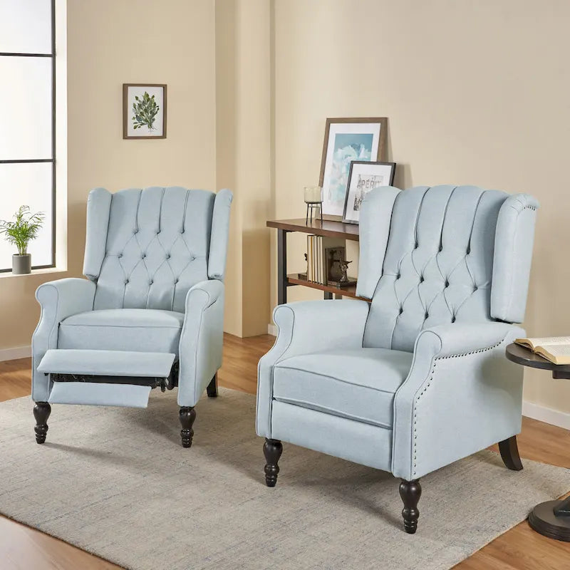 Fauteuils inclinables en tissu touffeté Walter (lot de 2) par Christopher Knight Home