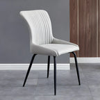 Chaises de salle à manger sans accoudoirs gris foncé industrielles