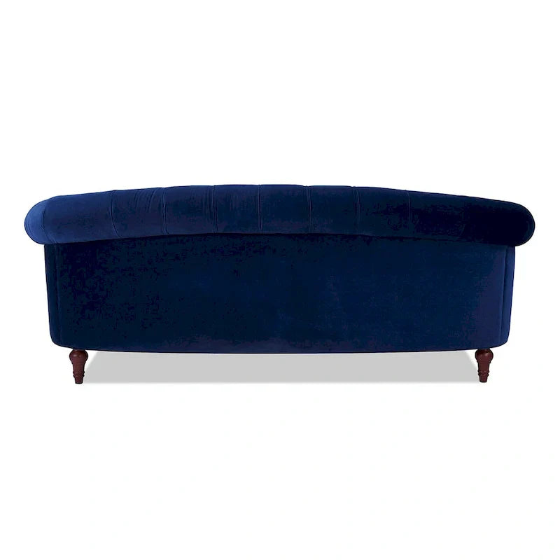 Canapé capitonné chesterfield La Rosa 84 en velours, style moderne du milieu du siècle