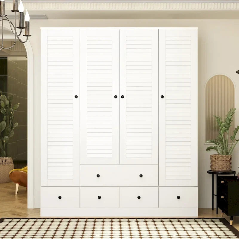 Armoire penderie placard 59L Grande armoire autonome blanche