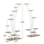 Étagère à plantes d'intérieur, porte-fleurs à 6 niveaux pour jardin - Lot de 2