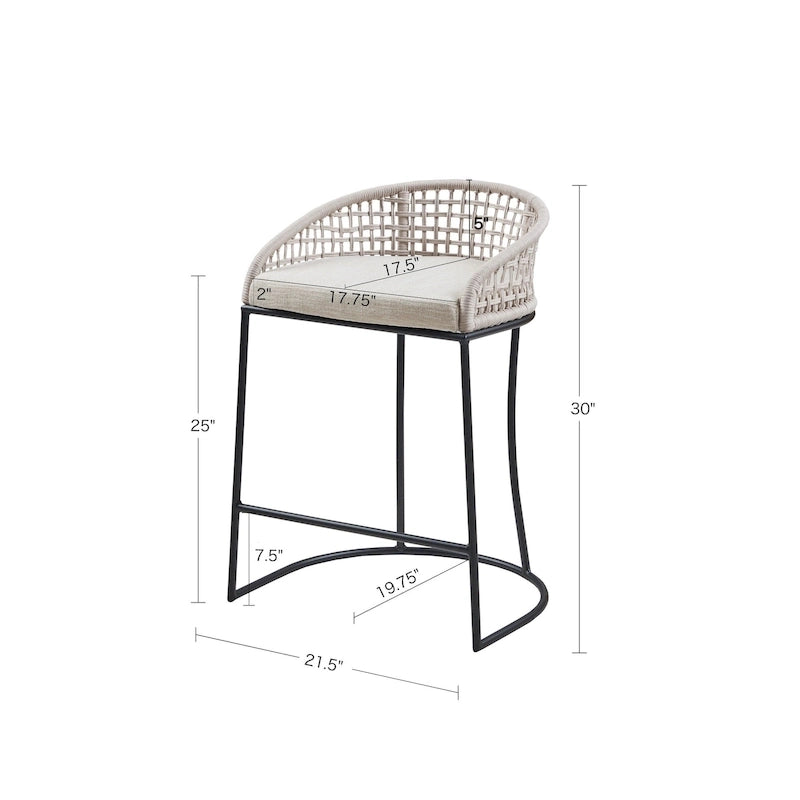 Tabouret de comptoir tissé Carmel Madison Park 25