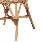 Chaise de salle à manger en rotin naturel bohème moderne Neola