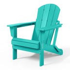 Chaise Adirondack pliante d'extérieur tout temps Polytrends Laguna résistante à la décoloration pour patio