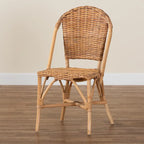 Chaise de salle à manger en rotin naturel bohème moderne Neola