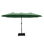 MAISON ARTS Grand Parasol Double Face de 4,5 m avec Base Incluse pour Patio
