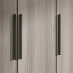 Armoire de rangement en bois avec 6 cubes de rangement et tringle à vêtements