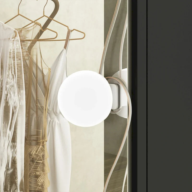 Coiffeuse LED de luxe avec 9 tiroirs, station de maquillage élégante