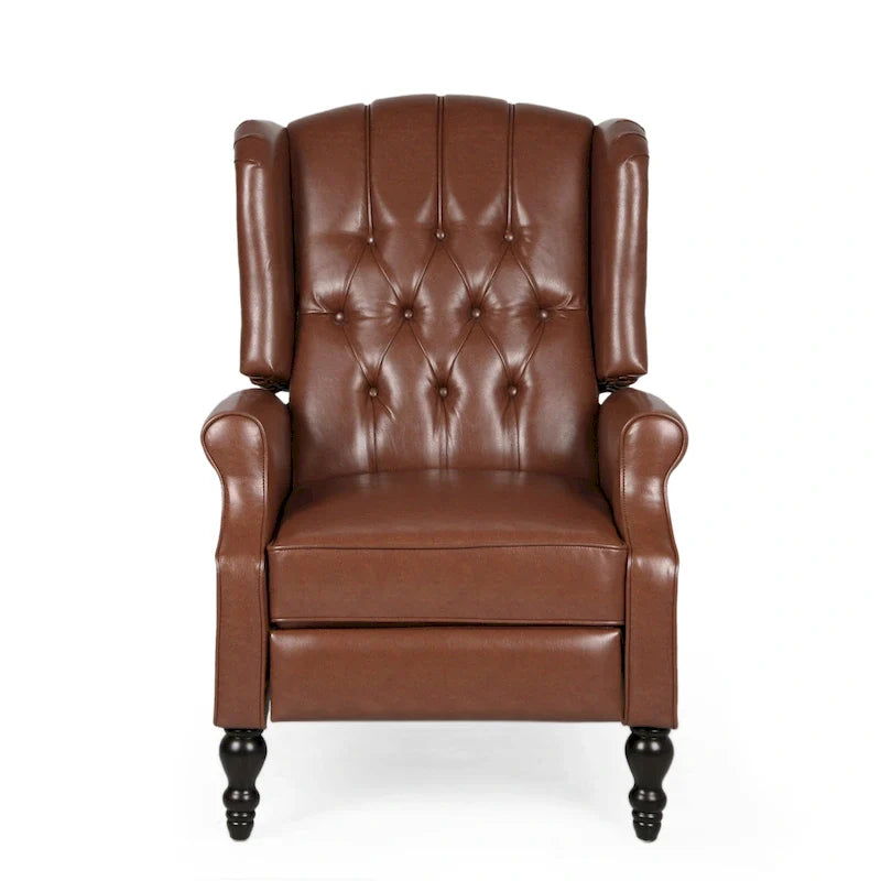 Fauteuil inclinable en cuir reconstitué Walter Brown par Christopher Knight Home
