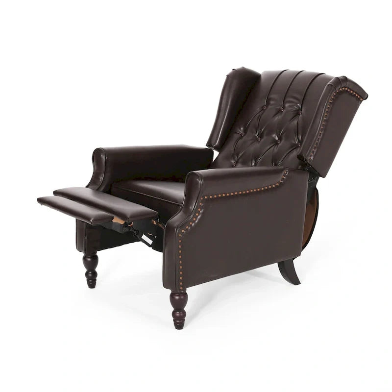 Fauteuil inclinable en cuir reconstitué Walter Brown par Christopher Knight Home