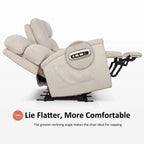 Canapé inclinable électrique MCombo 60,2 po avec massage et double chauffage, appuie-tête réglable, ports USB et Type C, tissu
