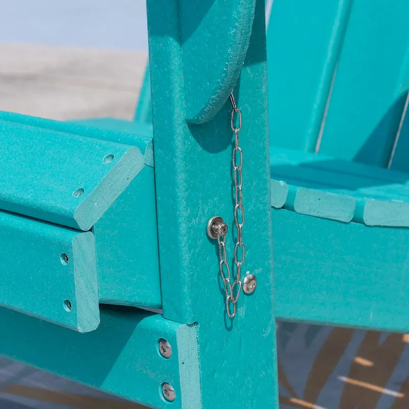 Chaise Adirondack pliante d'extérieur avec porte-gobelet