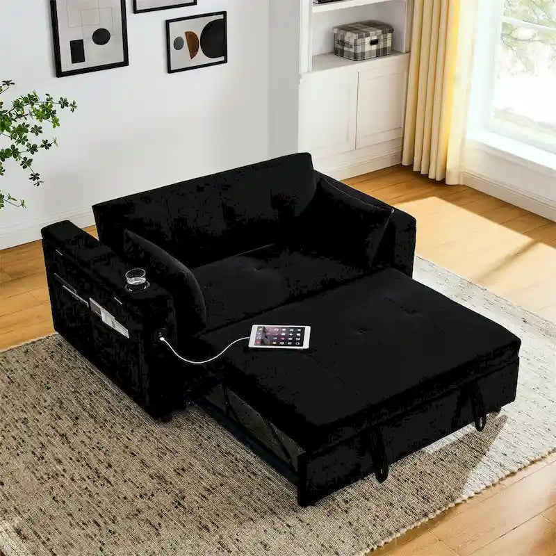 Canapé convertible avec dossier réglable et port USB