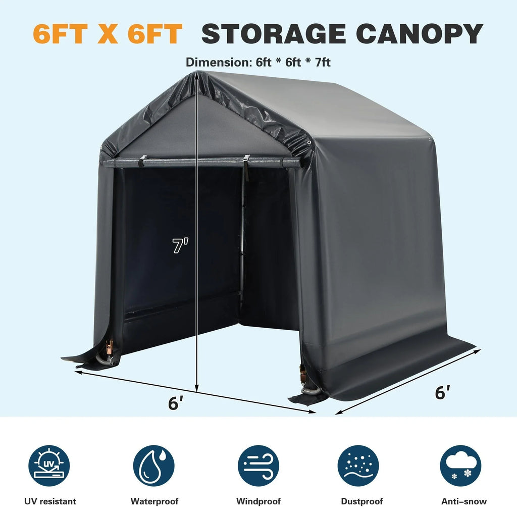 Abri de rangement extérieur et abri de voiture : abri portable pour vélos, motos et rangement de jardin