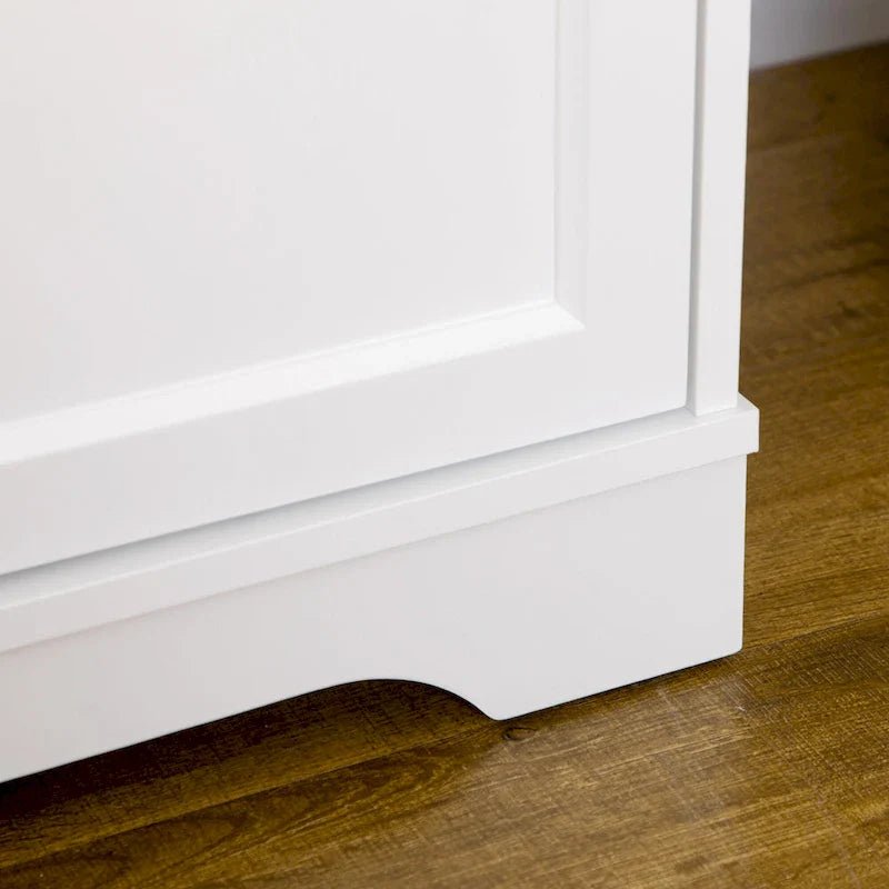 Meuble de Rangement Buffet de Cuisine Blanc avec 3 Tiroirs et Étagère Réglable