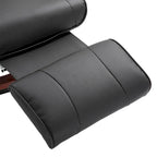 Fauteuil inclinable manuel pivotant en similicuir HomCom avec repose-pieds confortable et relaxant