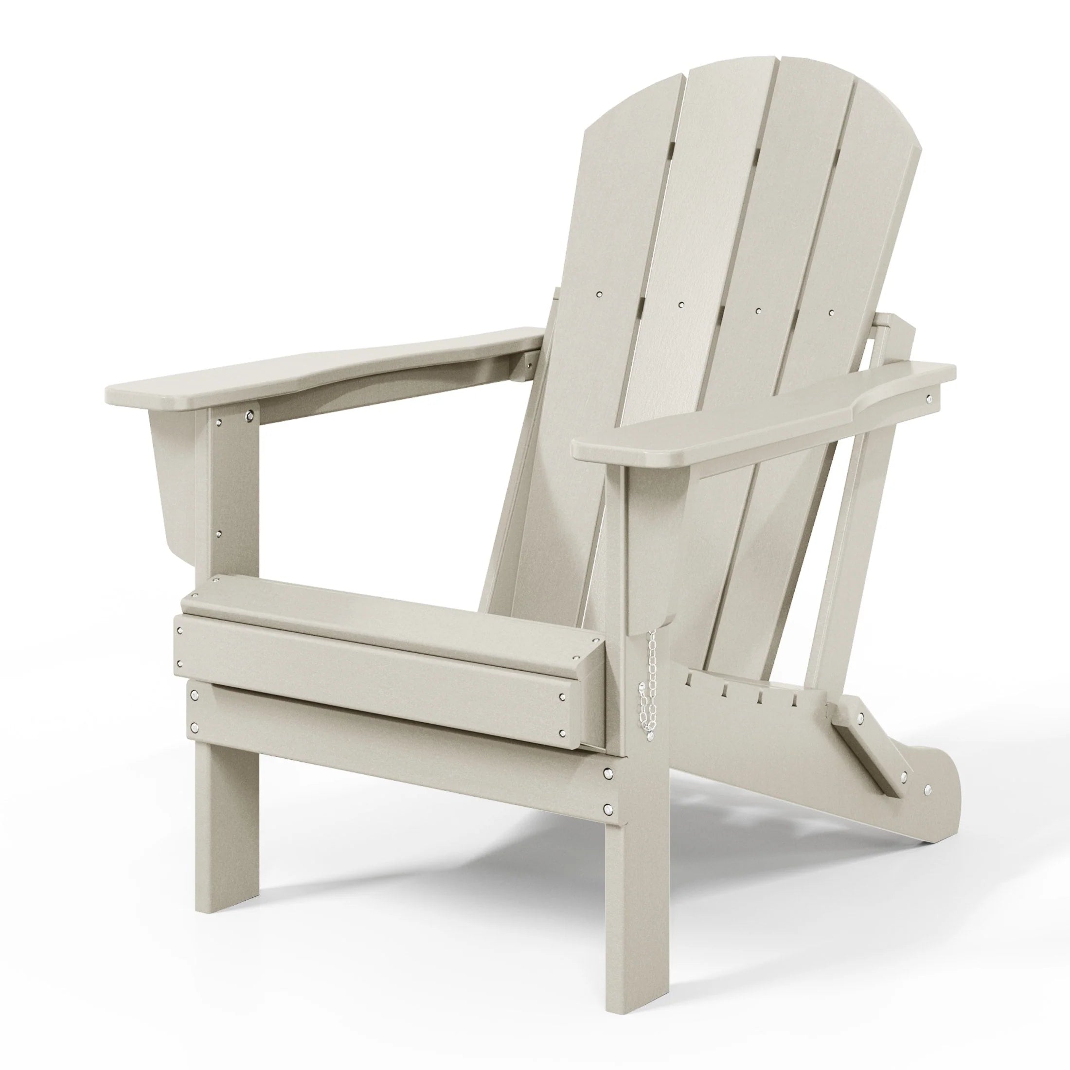 Chaise Adirondack pliante d'extérieur tout temps Polytrends Laguna résistante à la décoloration pour patio