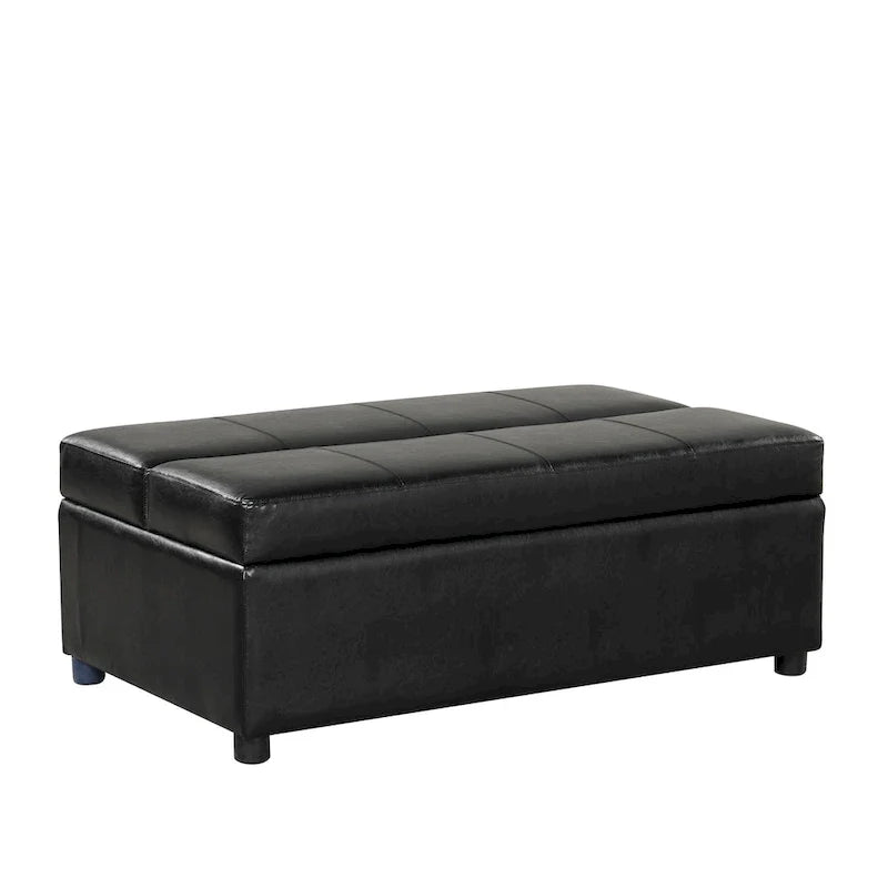 Lit d'appoint pliable ottoman convertible Twin Size avec matelas, canapé-lit rembourré en PU