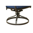 Chaise de salle à manger pivotante moderne Wynn de 63,5 cm avec coussin, lot de 2, bleue