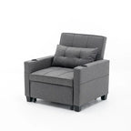 Fauteuil Lit Futon Convertible Fauteuil 3-en-1 Fauteuils Lits avec Ports USB