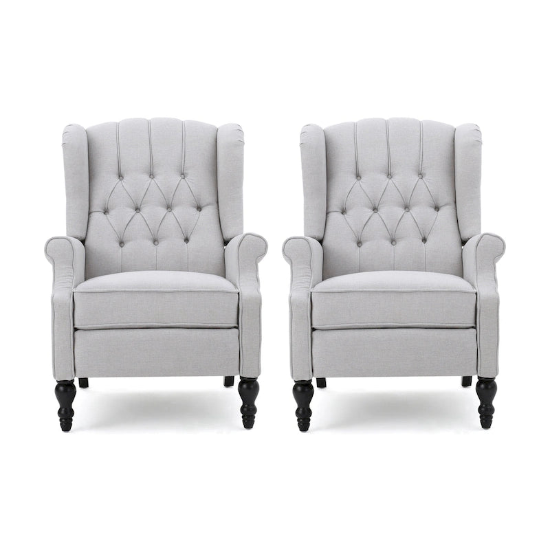 Fauteuils inclinables en tissu touffeté Walter (lot de 2) par Christopher Knight Home