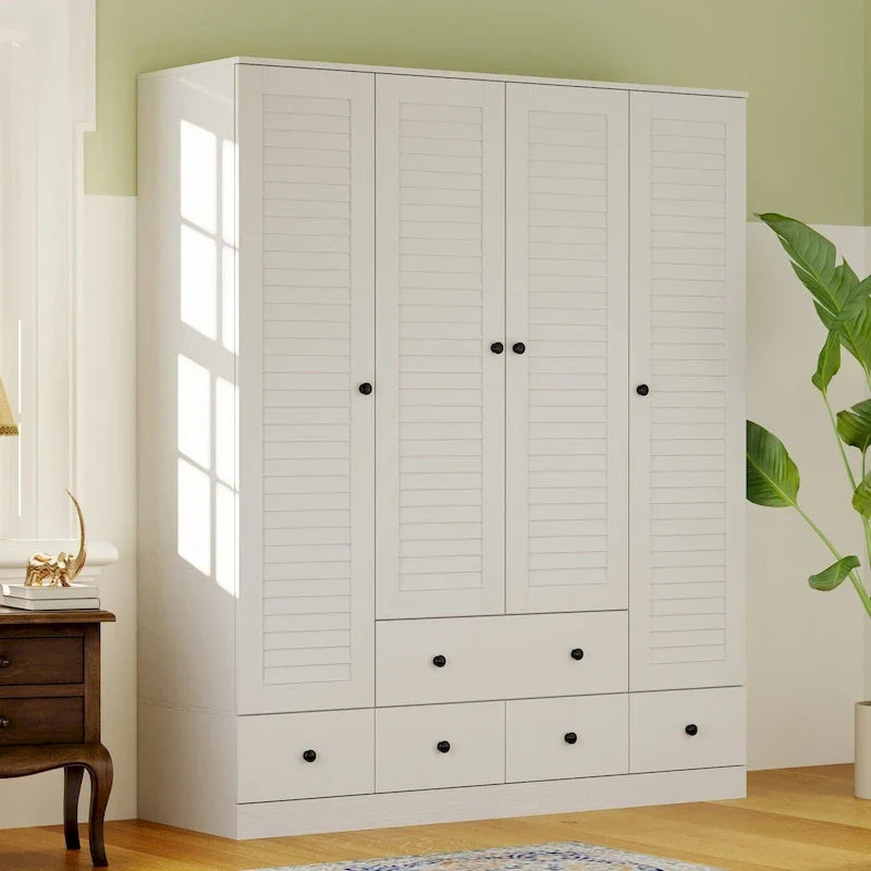 Armoire penderie placard 59L Grande armoire autonome blanche