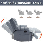 Fauteuil Inclinable Pivotant à Bascule Lazy Boy, Grand Fauteuil Inclinable Manuel Rembourré avec Accoudoirs et Dossier Capitonnés
