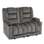 Causeuse inclinable électrique MCombo avec fonction chauffage et massage, en tissu PR648